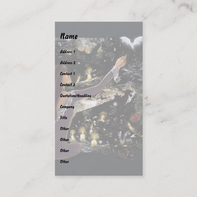 Tarjeta De Visita ¡Samhain Mystique! (Anverso)