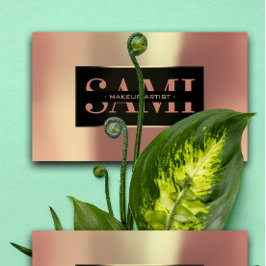 Tarjeta De Visita Sami Metallic Rosa Oro Personalizados de marco neg