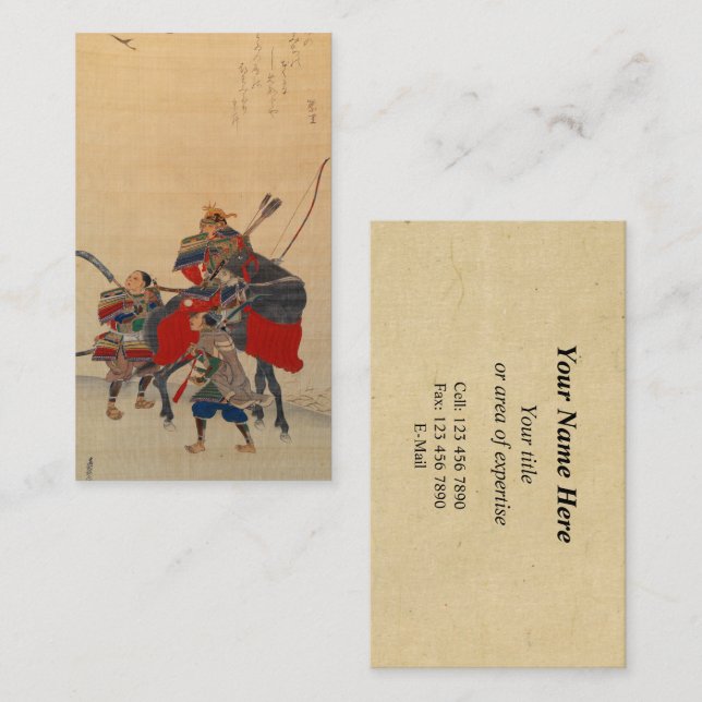 Tarjeta De Visita Samurai japonés (#03) (Anverso / Reverso)