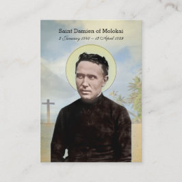 Tarjeta De Visita San Damien religioso de la sagrada carta Molokai H