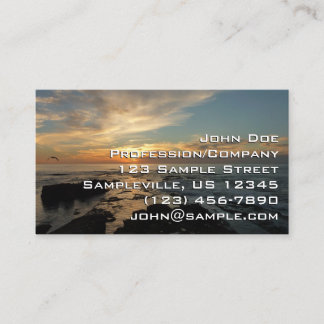 Tarjeta De Visita San Diego Sunset I California Seascape