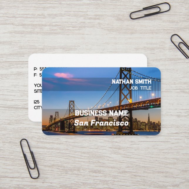 Tarjeta De Visita San Francisco (Anverso/Reverso In Situ)