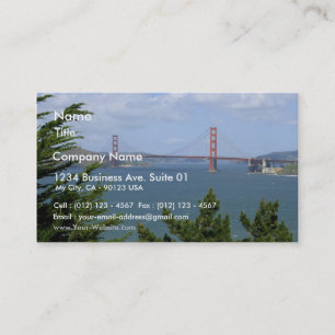 Tarjeta De Visita San Francisco Bay visto del Precidio