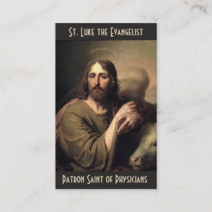 Tarjeta De Visita San Lucas Evangelista Patrona de los Médicos Sagr