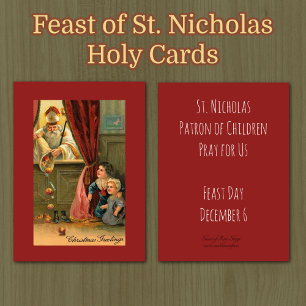 Tarjeta De Visita San Nicolás de obispo Holy Cards de Myra
