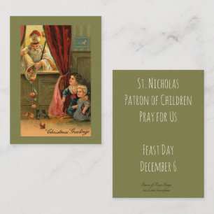 Tarjeta De Visita San Nicolás de obispo Holy Cards de Myra