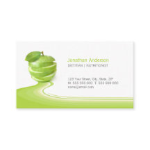 Tarjeta de visita sana de la dieta de la