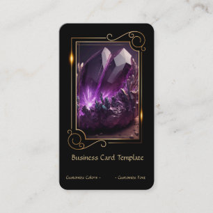 Tarjeta De Visita Sanación con Cristales de Piedras Preciosas Amatis