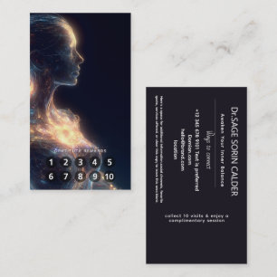 Tarjeta De Visita Sanación con Energía de Pulso Celestial