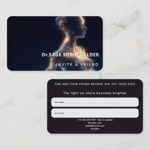 Tarjeta De Visita Sanación con Energía de Pulso Celestial