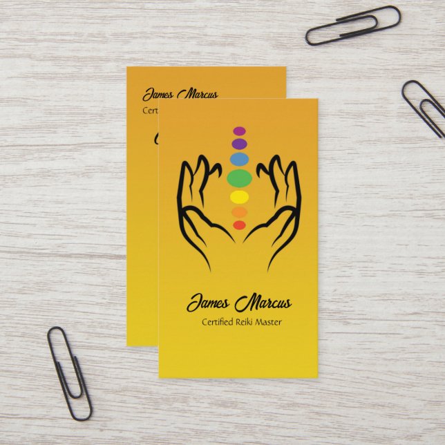 Tarjeta De Visita Sanación Espiritual de la Energía Chakra minimalis (Anverso/Reverso In Situ)