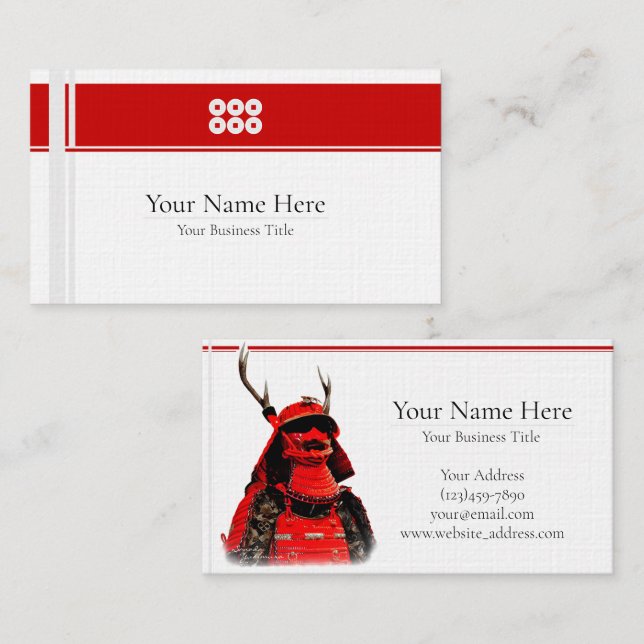 Tarjeta De Visita SANADA YUKIMURA(Red. ver.) (Anverso / Reverso)
