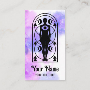 Tarjeta De Visita Sanador de Energía Espiritual de la Luna del Terce