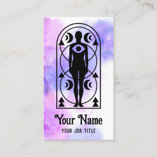 Tarjeta De Visita Sanador de Energía Espiritual de la Luna del Terce