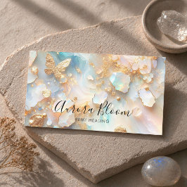 Tarjeta De Visita Sanadora Reiki de Moonstone Mariposa Ópalo