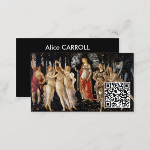 Tarjeta De Visita Sandro Botticelli - La Primavera - Código QR