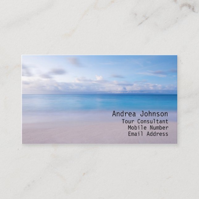 Tarjeta de visita Sandy Beach (Anverso)