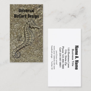 Tarjeta De Visita Sandy Textured Seahorse Photography