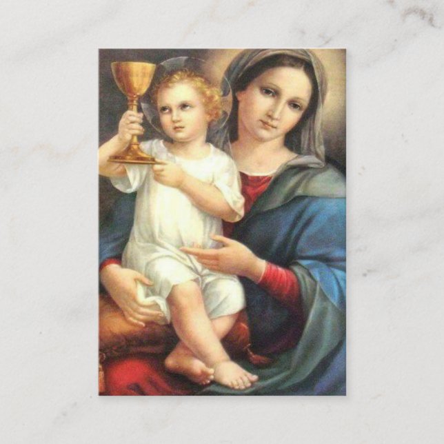 Tarjeta De Visita Sangre preciosa de la consagración del rezo de (Anverso)