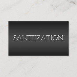 Tarjeta De Visita Sanitization Desinfectant Black