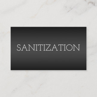 Tarjeta De Visita Sanitization Desinfectant Black