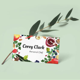 Tarjeta De Visita Sano Chef Personal Nutricionista Veggies Modernos