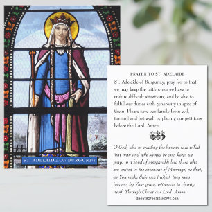 Tarjeta De Visita Santa Adelaida Patrona de Segundos Matrimonios