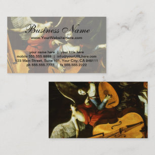 Tarjeta De Visita Santa Cecilia y el ángel por Carlo Saraceni