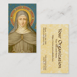 Tarjeta De Visita Santa Clara de Asís (SAU 027) FB Estándar