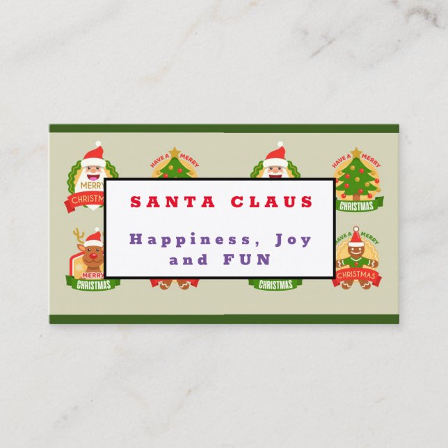 Tarjeta De Visita Santa Claus (Anverso)