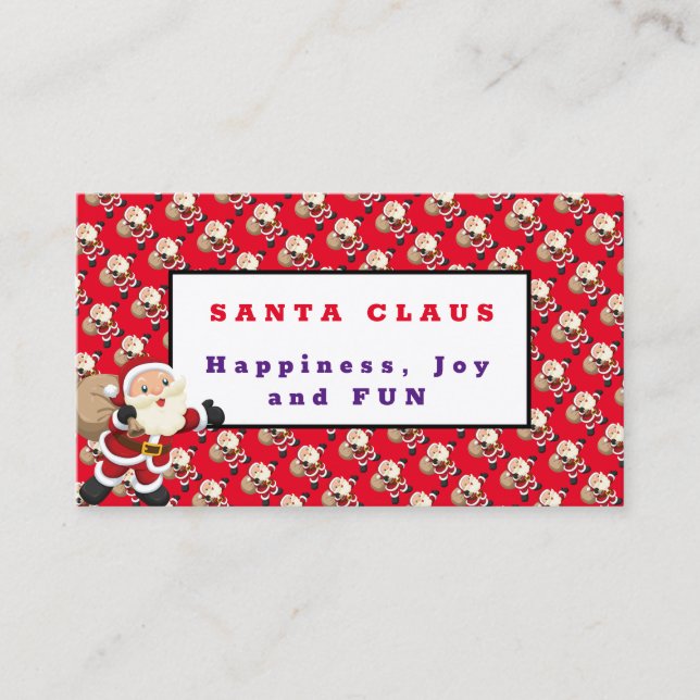 Tarjeta De Visita Santa Claus (Anverso)