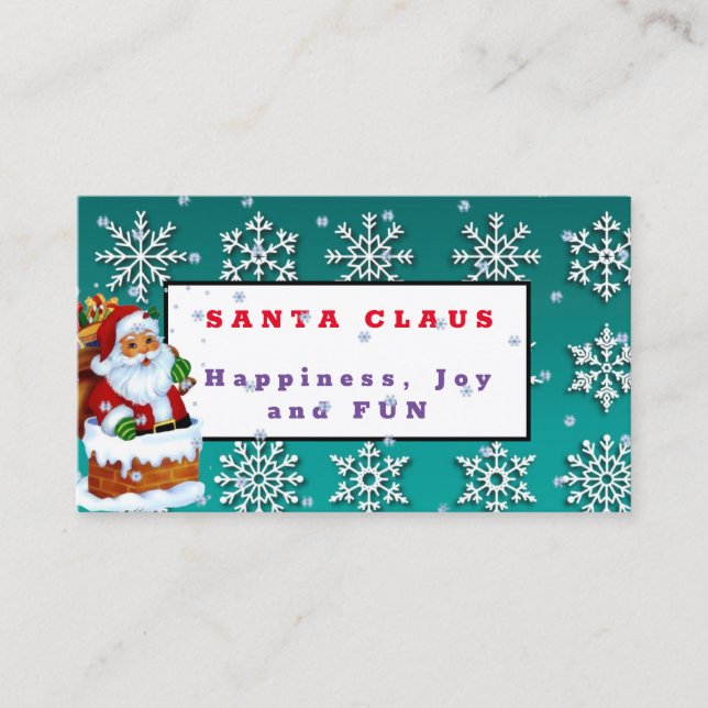 Tarjeta De Visita Santa Claus (Anverso)
