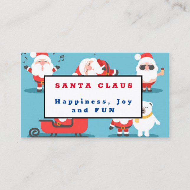 Tarjeta De Visita Santa Claus (Anverso)