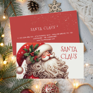 Tarjeta De Visita Santa Claus for hire