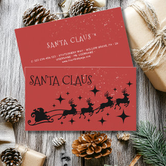 Tarjeta De Visita Santa Claus for hire