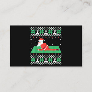 Tarjeta De Visita Santa Claus Navidades feos del yoga disfrazan a am