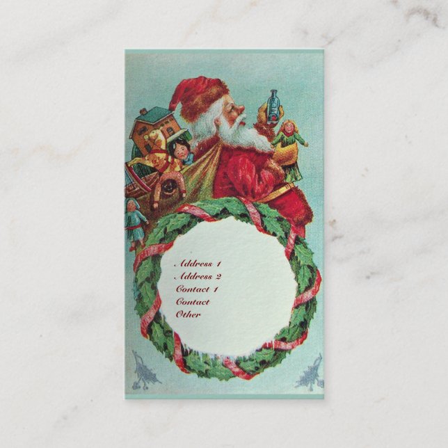 TARJETA DE VISITA SANTA CLAUS VINTAGE CROWN (Anverso)