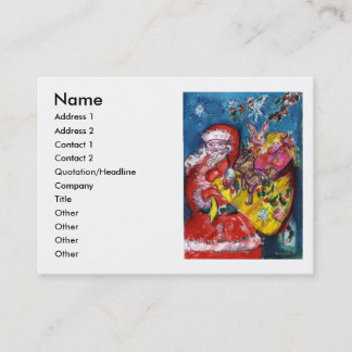 TARJETA DE VISITA SANTA CON REGALOS