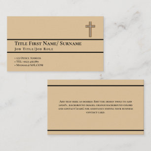 Tarjeta De Visita Santa Cruz de la fe cristiana sacerdote pastor cle