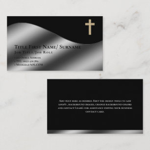 Tarjeta De Visita Santa Cruz de la fe cristiana sacerdote pastor cle