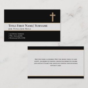 Tarjeta De Visita Santa Cruz Religión Culto Cristiano Clérigo Iglesi