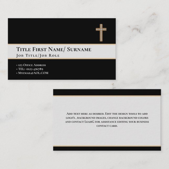 Tarjeta De Visita Santa Cruz Religión Culto Cristiano Clérigo Iglesi (Anverso / Reverso)