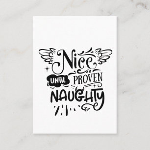 Tarjeta De Visita Santa Divertido Hasta que se Pruebe Travieso Navid