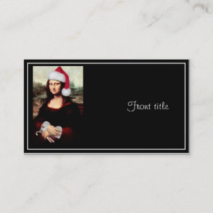 Tarjeta De Visita Santa Hat, Navidades de Mona Lisa