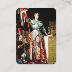 Tarjeta De Visita Santa Juana de Bandera Arca Soldado Católico Tarje