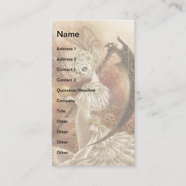 Tarjeta De Visita Santa Muerte Businesscard (Anverso)