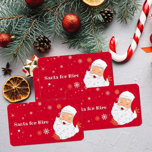 Tarjeta De Visita Santa por alquiler (Santa for Hire)