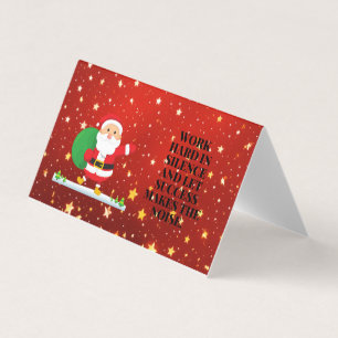 Tarjeta de visita santa trabajar título de línea d