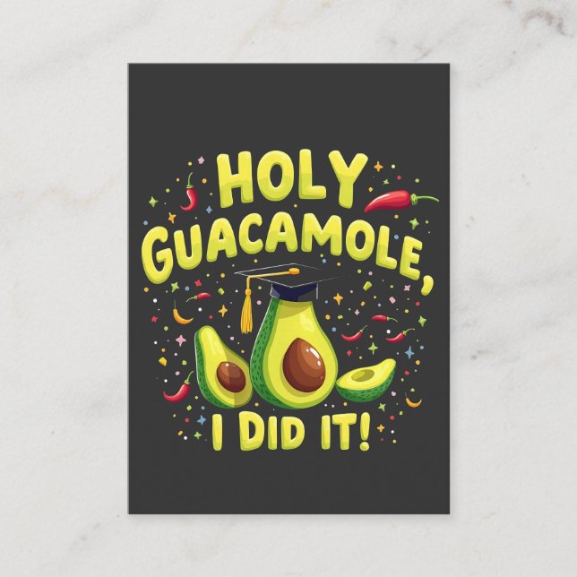 Tarjeta De Visita Santo Guacamole Lo Hice Graduado Cinco De Mayo (Anverso)