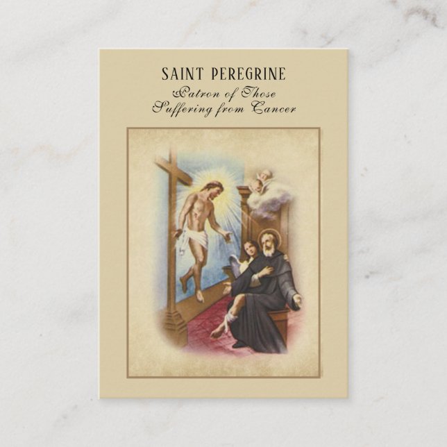 Tarjeta De Visita Santo Patrono de San Peregrino (Anverso)